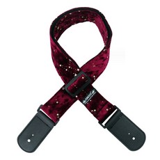 Daysoy Galaxy 絲絨吉他背帶 04 酒紅色, 1個