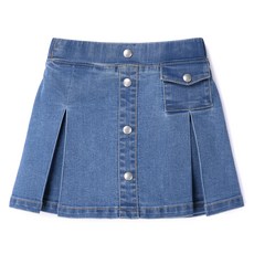 Perimitz 女童款迷你口袋鈕扣牛仔裙 P2412S631