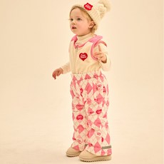 Care Bears 女童款 Love-a-Lot 菱格紋圖案滑雪褲