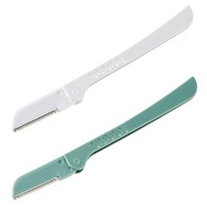 더페이스샵 데일리 뷰티툴즈 눈썹 수정칼 2단 2p, 흰색 + 초록색, 1세트