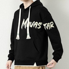 男士時尚潮流疊穿開衩寬鬆版休閒連帽T恤