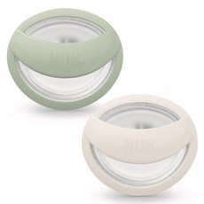 NUK MommyFeel矽膠奶嘴 2入組, 1組, S1(0~9個月), 薄荷綠+白色