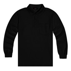 UNIREX 男女通用 30支長袖口袋翻領T恤