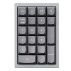 키크론 Q0 Grey Frame RGB 핫스왑 바나나축 유선 키패드, 스페이스 그레이, Q0-D4