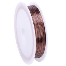 코히모 와이어 DIY 수공예 컬러 철사 0.4mm x 50m 3W275, 5개, 브라운