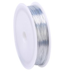 Cohimo 線材 DIY 手工藝 彩色鐵絲 0.4mm x 50m 3W275, 5個, 銀色