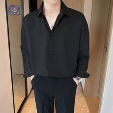 DM Corporation 男士素色寬鬆版襯衫