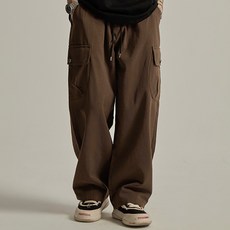 男士DM工裝鬆緊帶寬褲