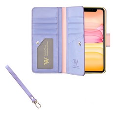 에스엠모바일 아네트컬렉션 양면지갑 다이어리 휴대폰 케이스 + 핸드스트랩 세트