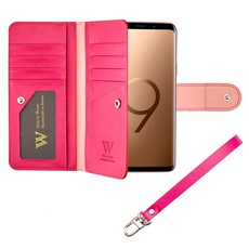 에스엠모바일 헤리티지컬렉션 양면지갑 다이어리 휴대폰 케이스 + 핸드스트랩 세트