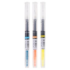 deLi 得力 Twin 多功能凝膠墨水筆 & 螢光筆 2合1筆 黃色 6p + 橘色 3p + 藍色 3p 套組, 混合色, 1套