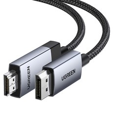 UGREEN 綠聯 DP轉HDMI類型 高級 4K 60Hz 鏡像傳輸線, 1個, 混色, 1m