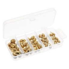 Silvercast 黃銅鉛墜釣錘 5種 41件組 WHS051-41, 1套, 1套