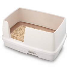 유니참데오토일렛 감자 사막화 제로 고양이 화장실 와이드형, 아이보리, 1개