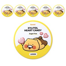 Suomi Kakao Friends聯名春植心形無糖木糖醇糖果 檸檬口味, 6個, 40g