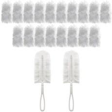 생활공식 정전기 핸디 먼지떨이 핸들 2p + 리필 20p 세트, 화이트, 1세트