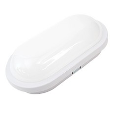 DAYTIME 화이트바디 LED 타원형 외부벽등 15W, 전구색
