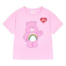 Care Bears 童款小熊打招呼圖案棉質短袖T恤