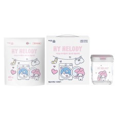 어린숨 산리오캐릭터즈 올인원 캡슐세제 마이멜로디 40p + 마이멜로디 보관용기 세트, 1세트