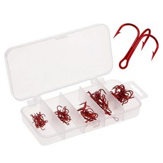 Silvercast 高碳紅色三叉鉤5種釣組套裝 WHS030-50, 1套, 50入