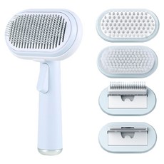 with dog&cat 寵物多合一梳子, 藍色, 1個