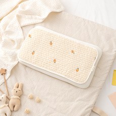 Malolotte 幼兒用覆蓋純棉人造絲汗枕墊, 胡蘿蔔