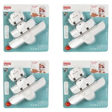 ABM밀봉 집게클립 3종 x 4p 세트, 화이트, 1세트