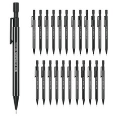 JAVAPEN 六角自動鉛筆 黑色, 0.5mm, 24個