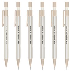 자바펜 헥사곤 샤프 베이지, 0.5mm, 6개
