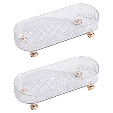 Block Mart 廚房多功能瀝水盤筷子收納盒, 透明, 2個