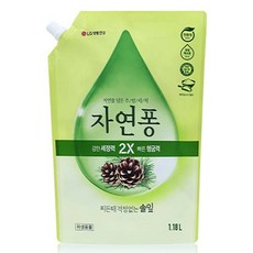 [비건라이프] 자연퐁 찌든때 걱정없는 솔잎 주방세제 파우치형, 1.18L, 1개