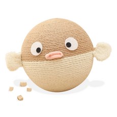 고양이 둥둥펫 스크래쳐 복어 스낵볼 장난감, 혼합색상, 1개