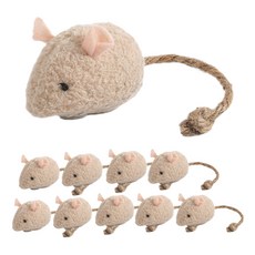 고양이 바디보 쥐 인형 장난감, 베이지, 10개