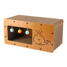 BADIBO 貓咪方形貓抓板躲貓貓屋, 1個, 鯨魚