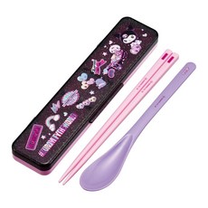 Skater CCS3SAAG 便當餐具組, 酷洛米世界, 湯匙 + 筷子 + 收納盒, 1套