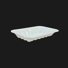 Cheonun Package 托盤 PLA 小菜容器 白色 8號, 100個, 1入