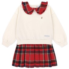 JELISPOON 女童款格紋層次洋裝