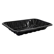 天運包裝 托盤 PLA 小菜容器 黑色 3號, 1入, 200個