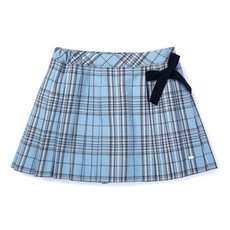 renoma kids 女童款多款格紋皺褶裙 天藍色 R2411S607