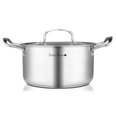 DailyRoom IH電磁爐適用Mono Pot雙耳鍋, 1個, 銀色, 20cm