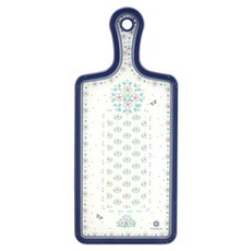 PRACA 波蘭圖案抗菌雙面手柄砧板 基本款, 1個, 木蘭花
