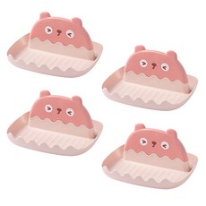 Block Mart 廚房鍋蓋料理用具架, 4個, 粉紅色