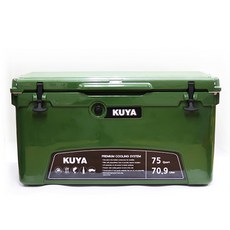 쿠야 캠핑쿨러 박스 KUYA-75QT, 카키, 70.9L
