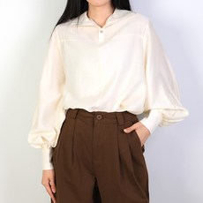 퀸이즈 여성용 비숍 슬리브 롱 블라우스