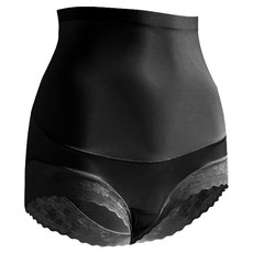 여성용 새틴 하이웨스트 삼각 똥배 보정 팬티 스킨