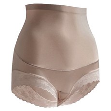 여성용 새틴 하이웨스트 삼각 똥배 보정 팬티 스킨