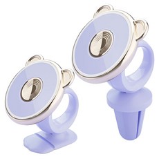 Ants 可愛動物磁吸支架 2種組 紫色熊, 混色, 1組