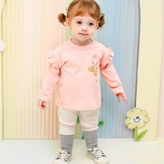 milk mile 童款拼色羅紋內搭長褲