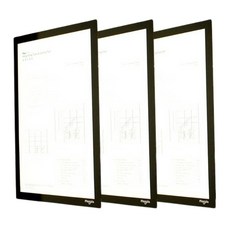 玻璃用告示盒 A4 黑色, 3個