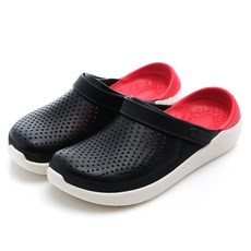 GODSHOE 男款Lalapao沖孔水陸兩用涼鞋, 黑色, 260